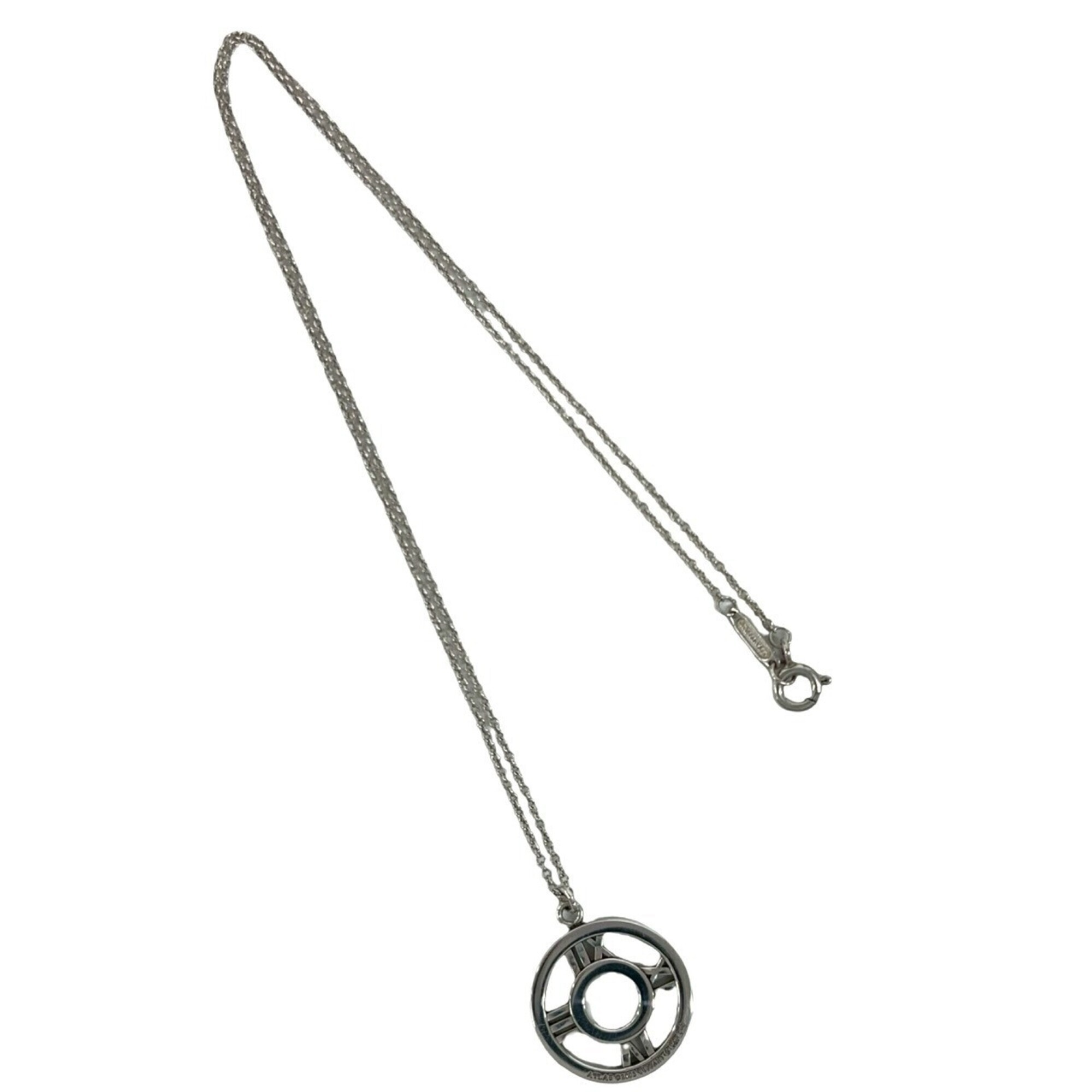 Tiffany&Co. Tiffany Atlas Circle Necklace, Sterling Silver 925 Pendant, Acces...